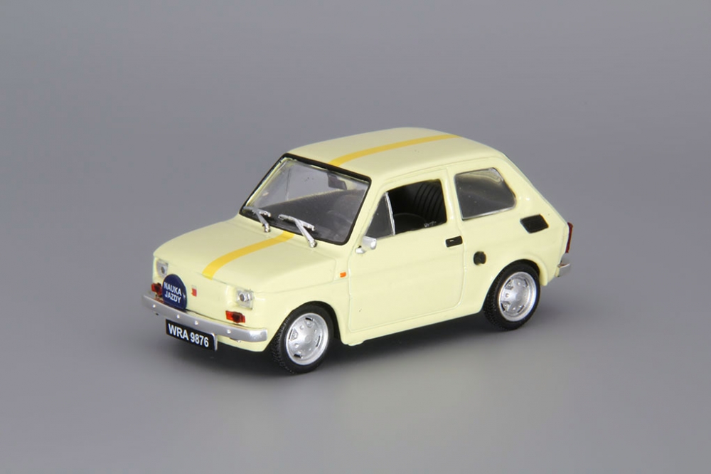 1:43 FIAT 126p Nauka Jazdy, light yellow - kul977