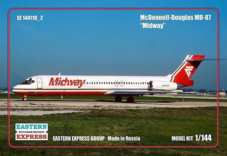 1:144 Сборная модель Пассажирский самолет McDonnell Douglas MD-87 (Midway) - 144110-2