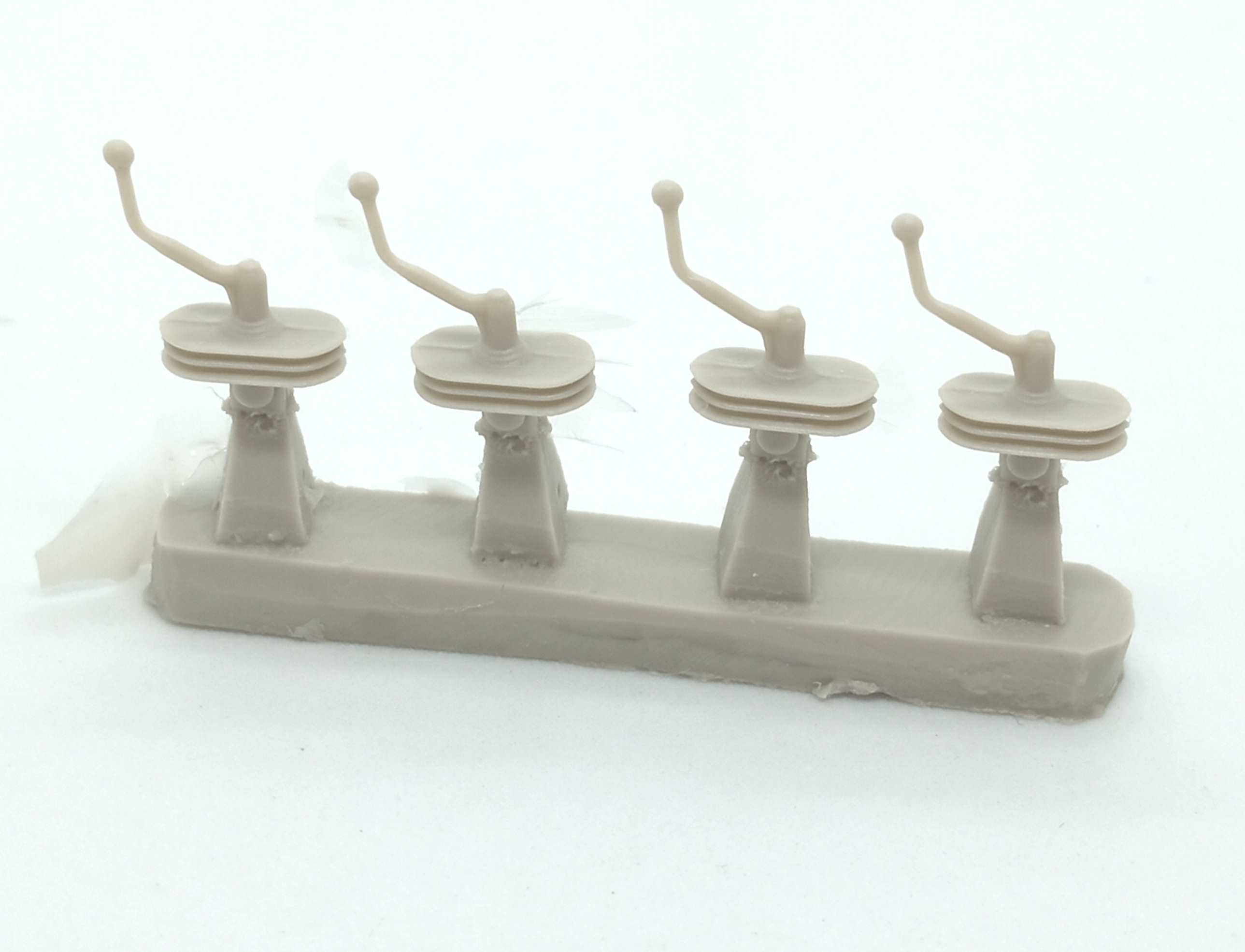 1:43 Рычаг КПП Камский 5320, комплект 4 шт - UM279