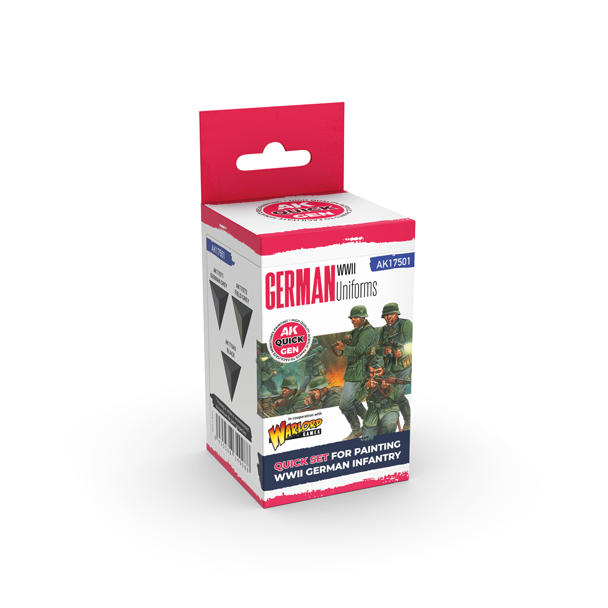 Набор акриловых красок QUICK GEN - Немецкая униформа Второй мировой / GERMAN WWII UNIFORMS – QUICK GEN SET - AK17501