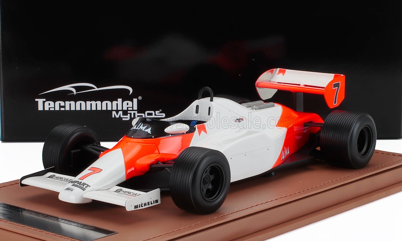 1:18 McLAREN F1 Mp4/1c №7 Monaco Gp With Rain Tires (1983) John Watson, White Red - TM18-385D