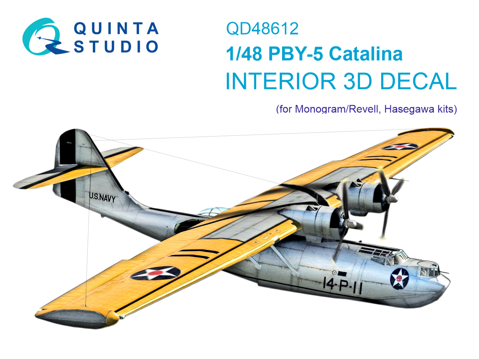 1:48 Декаль интерьера кабины PBY-5 Catalina (Revell/Monogram) - QD48612
