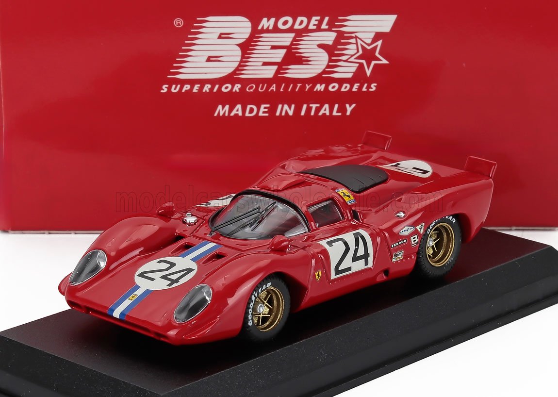 1:43 FERRARI 312p Coupe 3.0l V12 Team N.a.r.t. №24 24h Daytona (1970) Mike Parkes - Sam Posey, Red - 9153/2