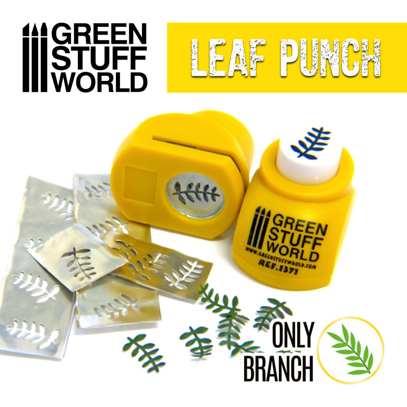 Инструмент для создания веток с листьями, желтый / Miniature Branch Punch YELLOW - 1371