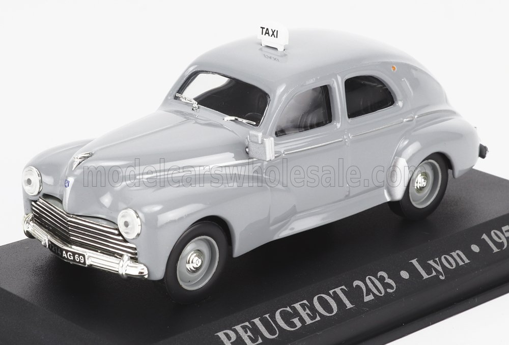 1:43 PEUGEOT 203 Taxi Lyon (1955), grey - TAXCOLL033-AB1TA033