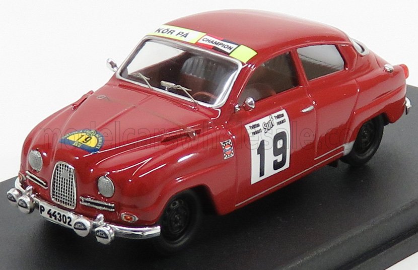 1:43 SAAB 96 №19 Winner Rally Sweden (1966) A.Andersson - S.o.Svedberg, Red - TRRSE01