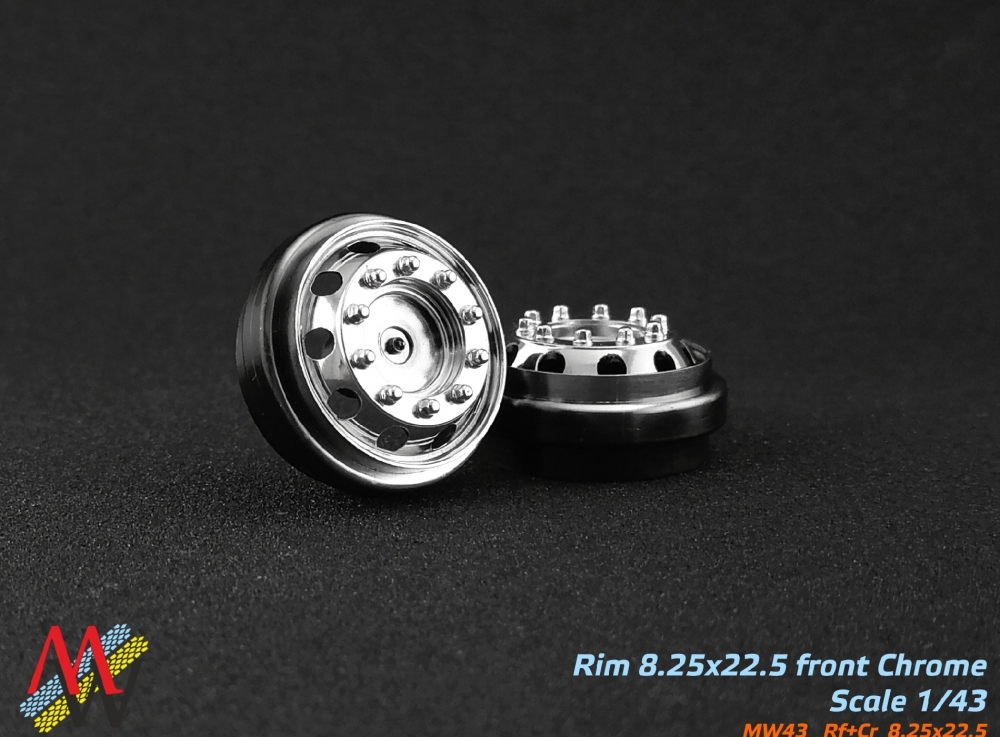 1:43 Евродиск передний 10 отверстий 8,25x22,5 (хром), цена за шт. - XR-294