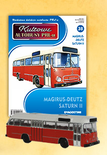 1:72 MAGIRUS-DEUTZ Saturn II, Kultowe Autobusy PRL 38, красный / белый - kulA038