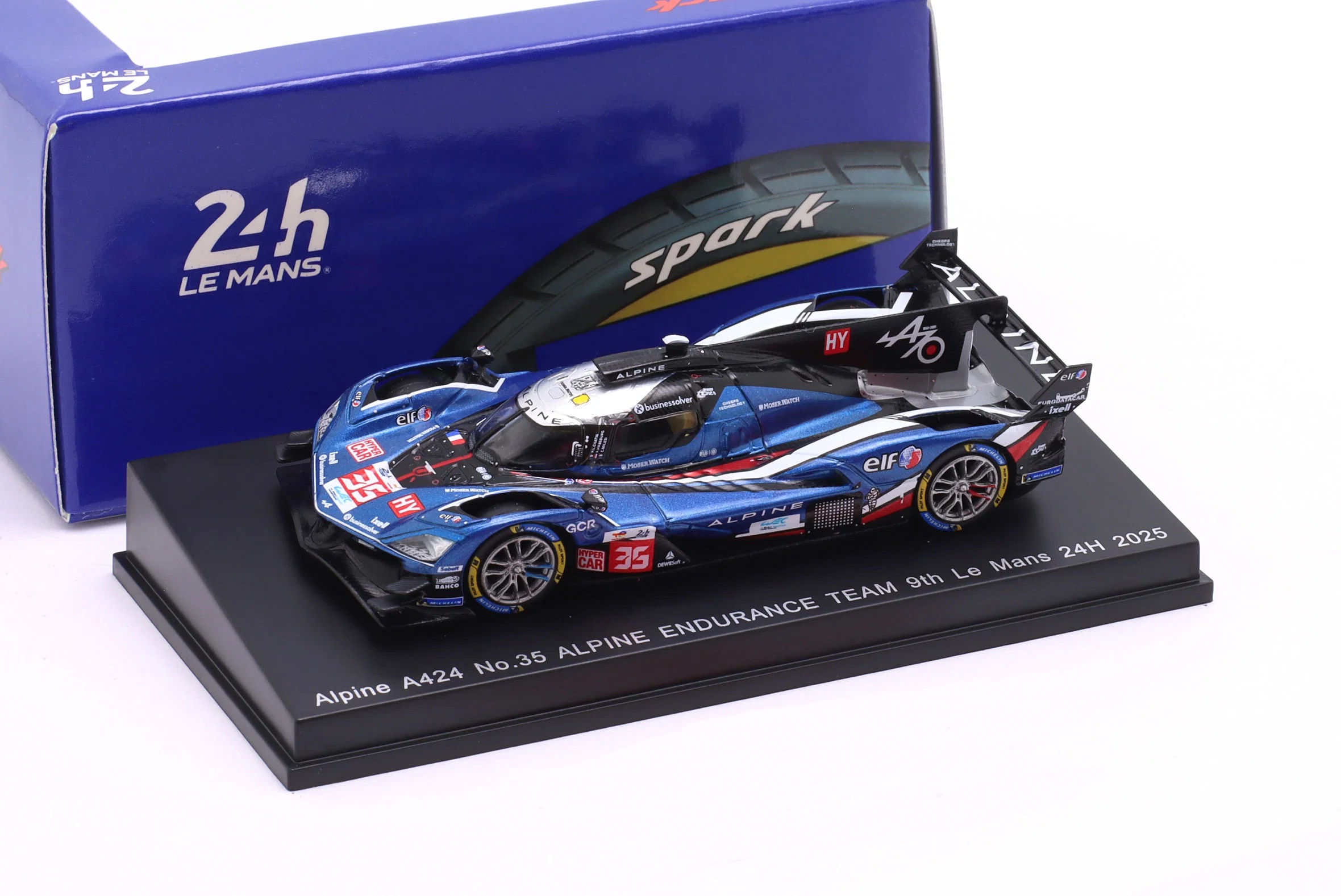 1:64 ALPINE A424 #35 Alpine Endurance Team 9th 24h LeMans Paul-Loup Chatin, Ferdinand Habsburg, Charles Milesi (2025), blue/white/red - 64S065