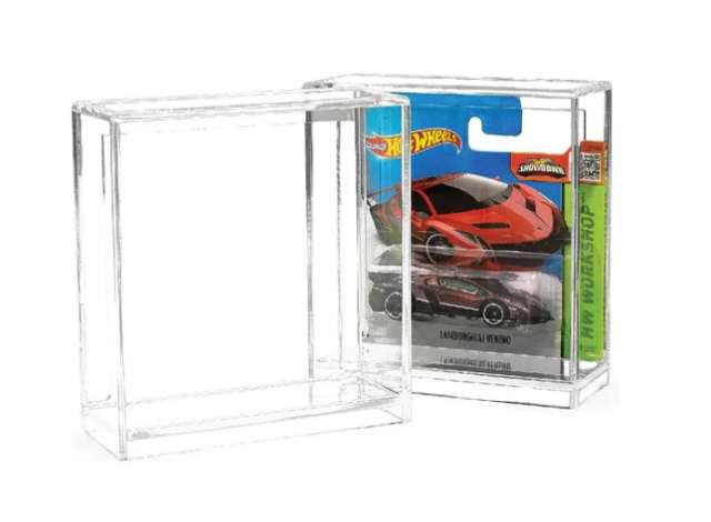 1:64 Acrylic Display Case for Hotwheels Short Card models - premium quality - single pack - acrylic-short