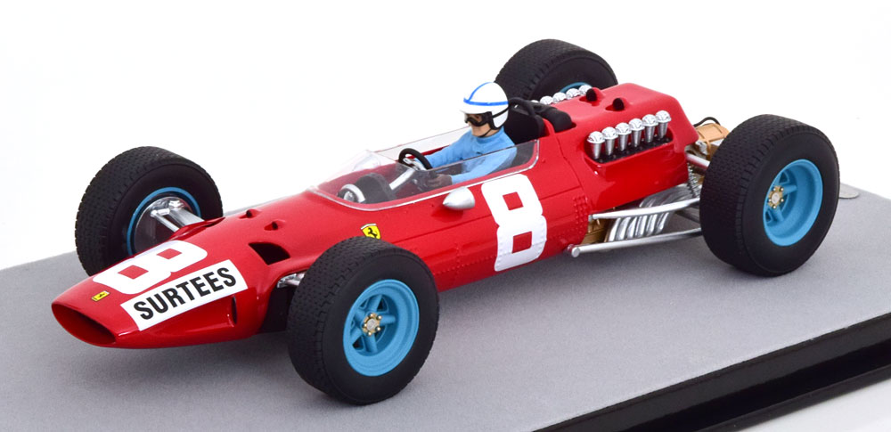 1:18 FERRARI F1 512 N 8 Italy Gp (with Pilot Figure) 1965 John Surtees, Red - TMD18-98B