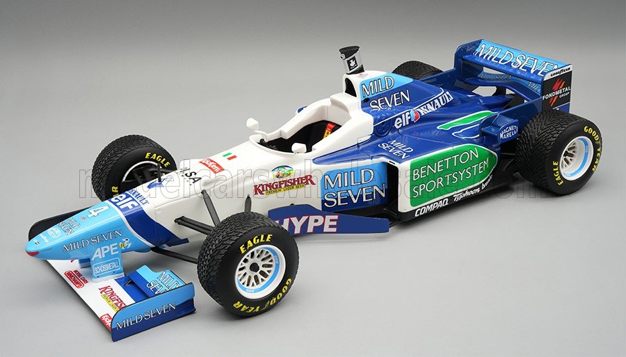 1:18 BENETTON F1 B196 Team RENAULT Mild Seven №4 Spanish GP Rain Tires (1996) Gerhard Berger - TM18-380B