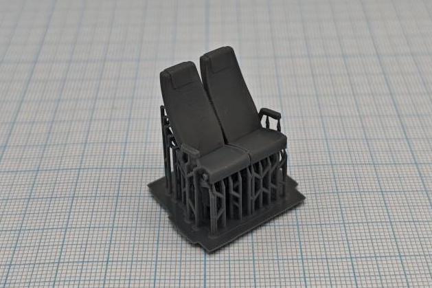 1:43 Сиденья пассажирские мягкие для автобусов, пара (тип 2) - ST1727-034