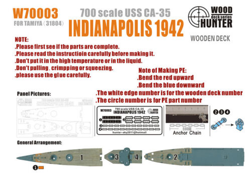 1:700 WWII  USS Indianapolis CA-35 1942 - W70003