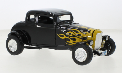 1:18 Motormax, Ford Five Window Coupe, schwarz, 1932, 1:18 - MOM73171BLACK