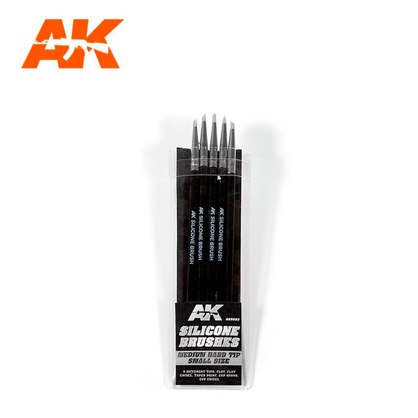 Силиконовые кисти среднего размера, маленький наконечник (5 шт.) - AK9085