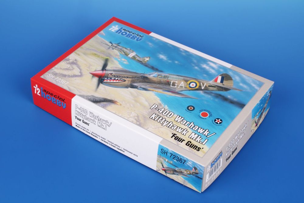 1:72 Сборная модель P-40D Warhawk/Kittyhawk Mk.I ‘Four Guns’ - SH72367