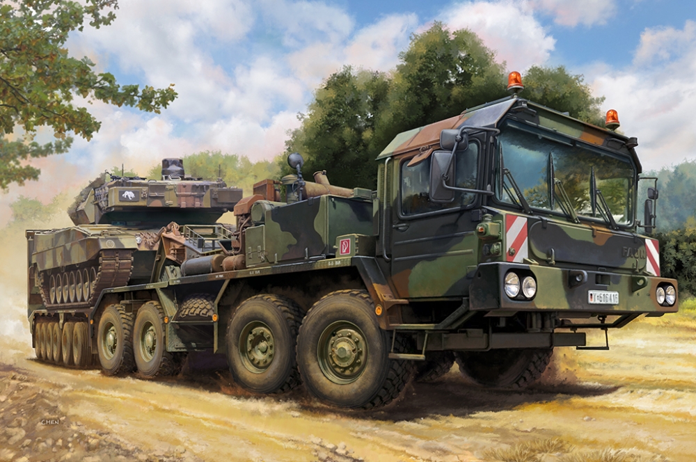 1:72 Сборная модель немецкий тягач Faun Franziska SLT-56 Panzertransporter - 07196