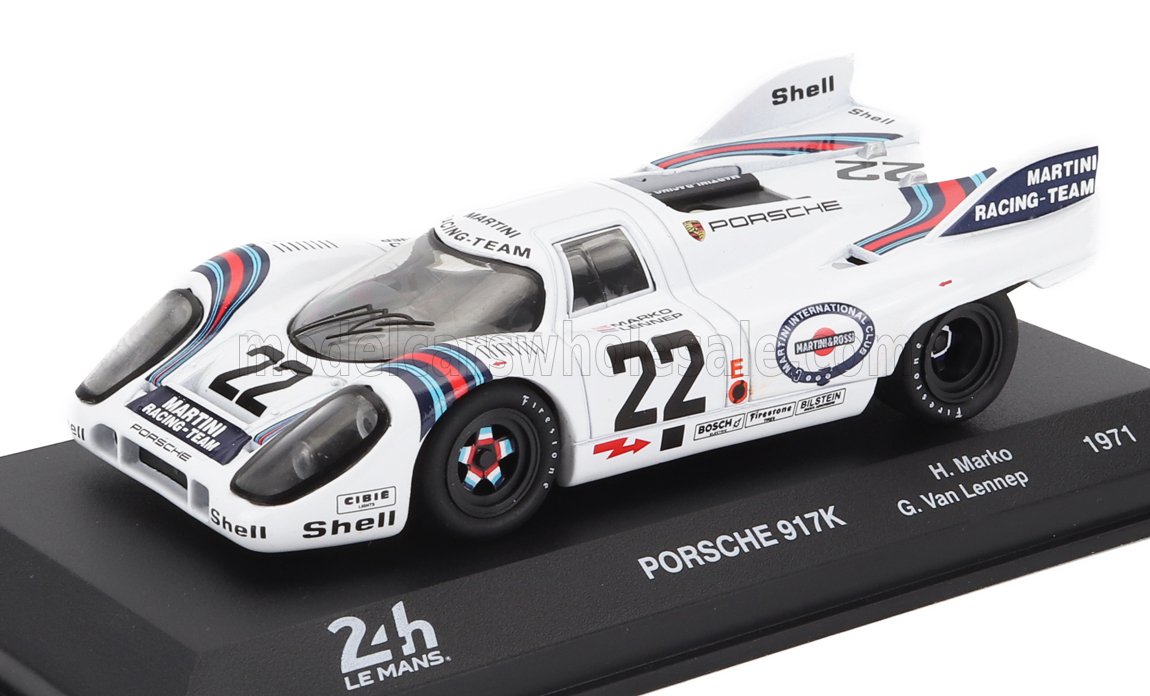1:43 PORSCHE 917k 4.9l Team Martini Racing №22 Winner 24h Le Mans (1971) Helmut Marko - Gijs Van Lennep, White Blue - MW1ALA0039