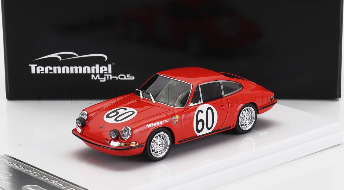 1:43 PORSCHE 901 911 S Team P.Farjon №60 24h Le Mans (1967) A.Wicky - P.Farjon, Red - TM43-62B