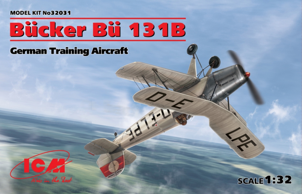 1:32 Сборная модель Bücker Bü 131B, Германский учебный самолет - 32031
