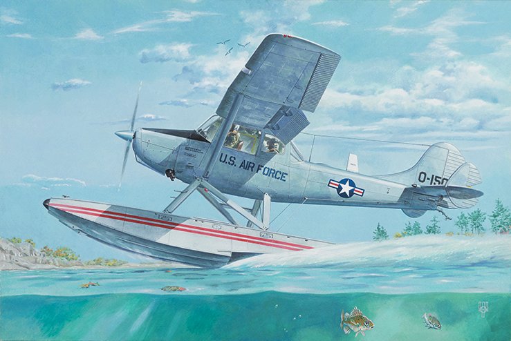 1:32 Сборная модель Самолёт L-19/O-1 Bird Dog Floatplane - 629