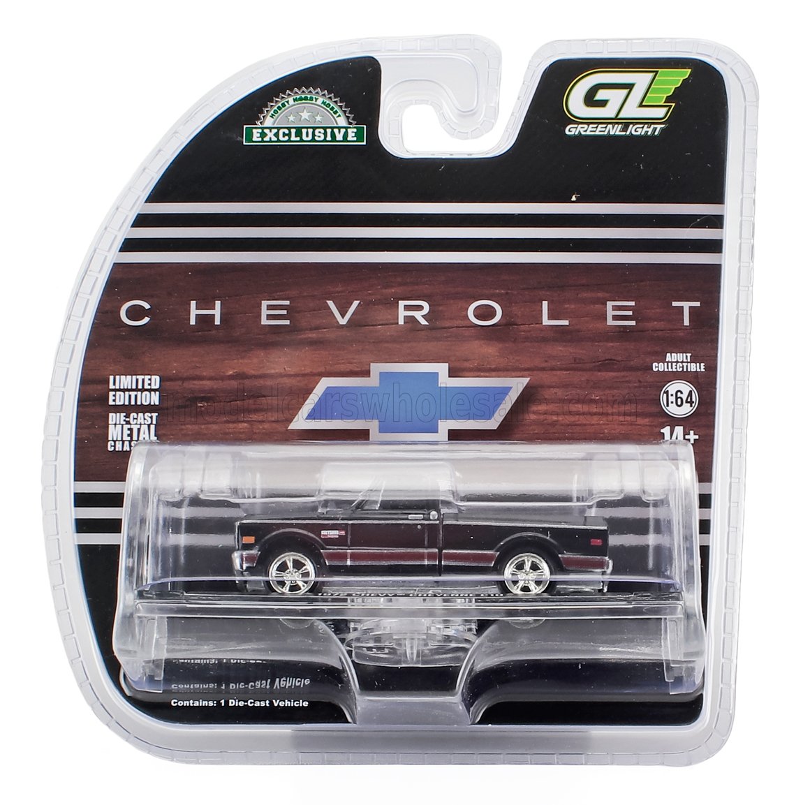 1:64 CHEVROLET C-10 Cheyenne Pick-up Short Bed (1972), black - 30546