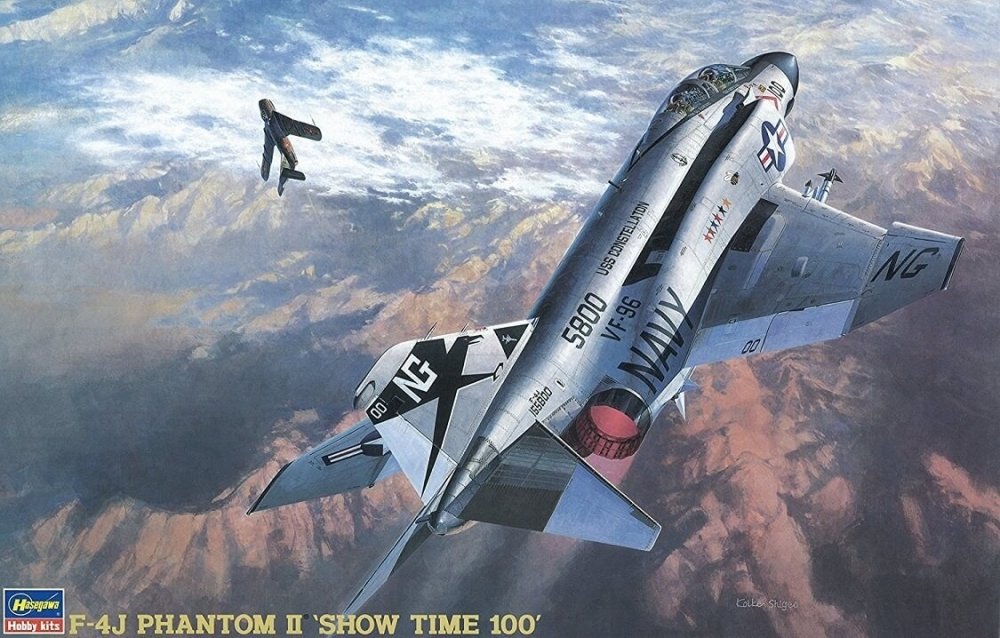 1:48 Сборная модель Американский тактический истребитель McDonnell Douglas F-4J Phantom II (One Piece Canopy) - 07206
