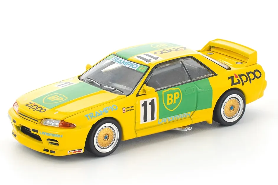 1:64 NISSAN Skyline GT-R R32 JCT Group A, opening front & rear (1992), yellow/green - PR640291