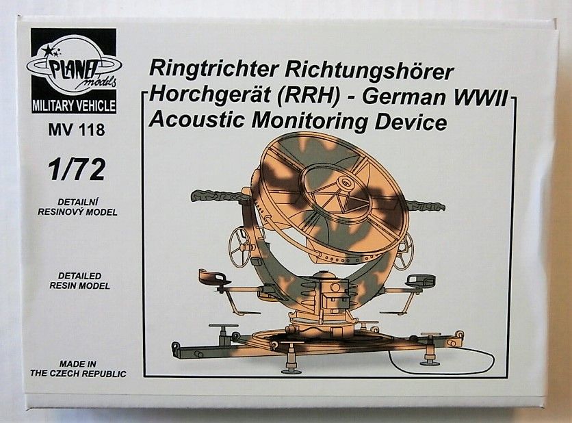 1:72 Сборная модель Ringtrichter Richtungshorer Horchgerat (RRH) – German WW2 Acoustic Monitoring Device - MV118