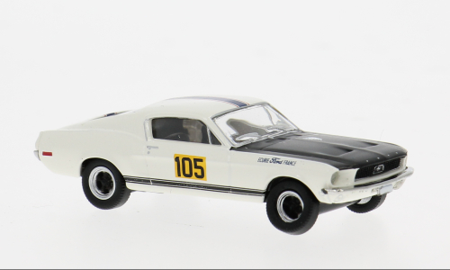 1:87 FORD Mustang Fastback №105 Ecurie Ford France (1965), white/black - 19614
