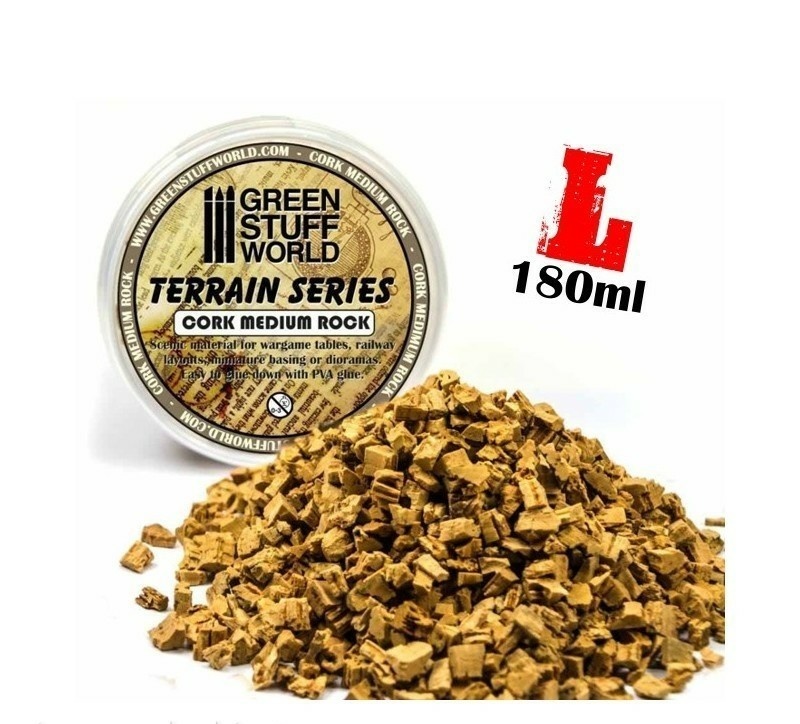 Средняя пробковая крупа, 180 мл - L / Medium Rock Basing Grit - 180 ml - L - 9080