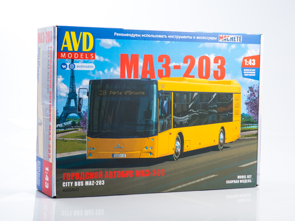 1:43 Сборная модель Городской автобус Минский-203 - 4055AVD