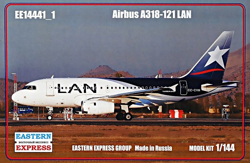 1:144 Сборная модель Авиалайнер Airbus А318-121 (LAN) - 14441-1
