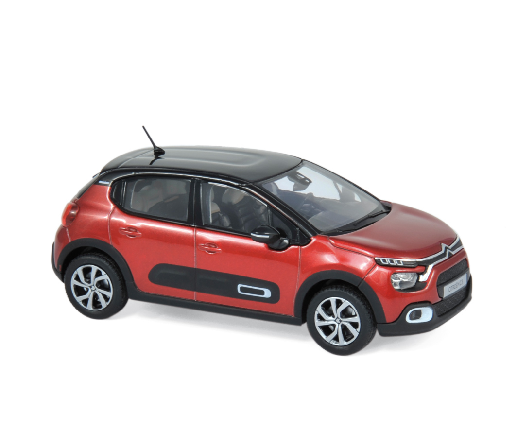 1:43 CITROEN C3 (рестайлинг) 2020 Red Metallic/Black - 155263