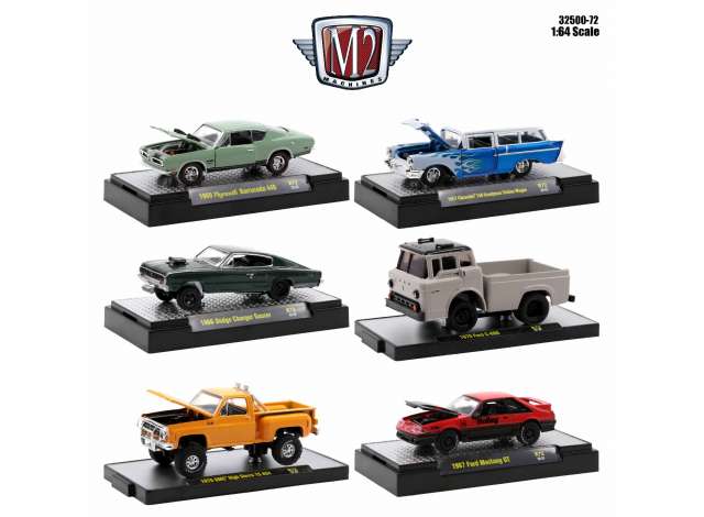 1:64 M2 Machines Auto-Thentics, серия 72, набор из 6 моделей - 32500-72~6