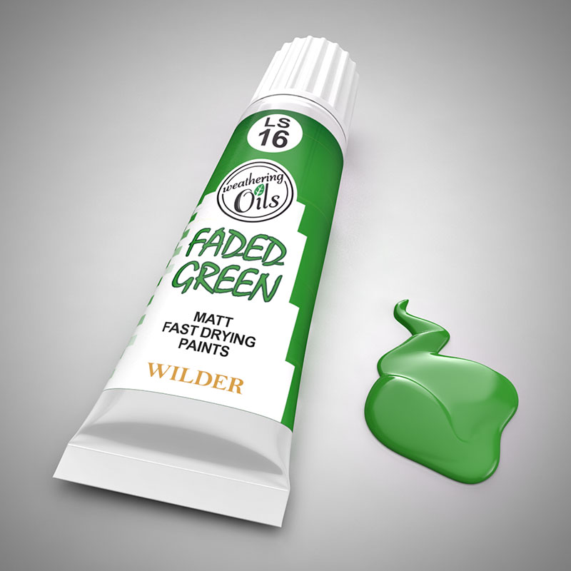 ЗЕЛЁНЫЙ ВЫЦВЕТШИЙ. Краска специальная быстросохнущая, на основе льняногомасла - HDF-LS-16