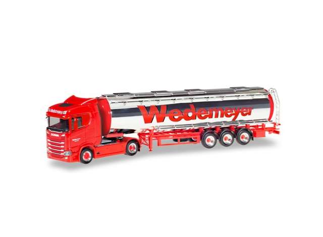 1:87 Scania CS20 ND with Chrome Tank Trailer *Wedemeyer*, red / silver - 310079