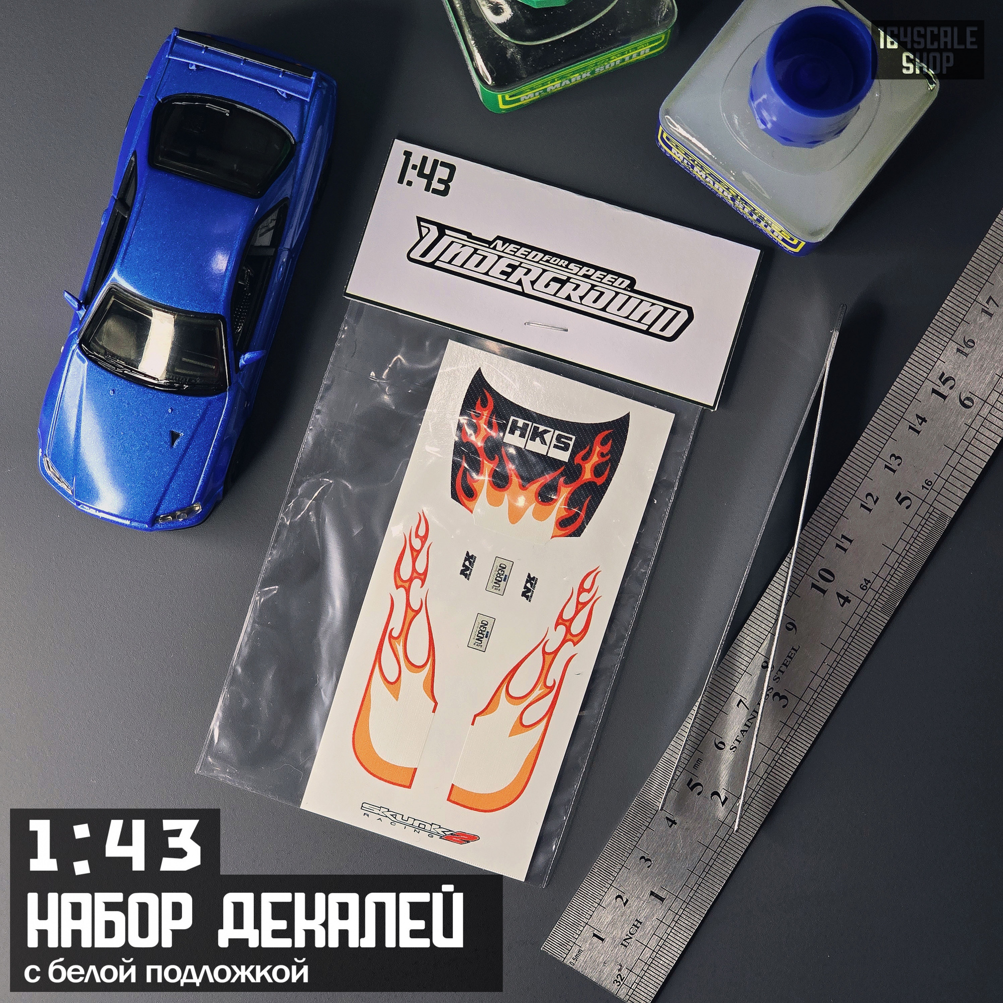 1:43 Декаль Need for Speed Underground 1 Toyota Supra Intro - CSA073