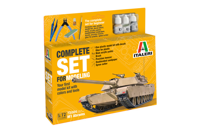 1:72 Сборная модель M1a Abrams Military (1980) (подарочный набор) - 72004