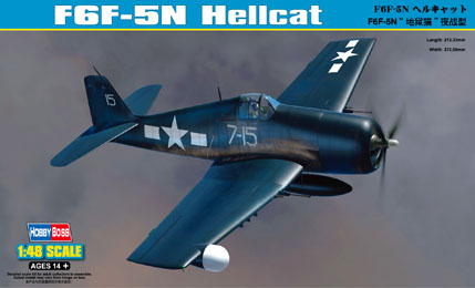 1:48 Сборная модель Grumman F6F-5N Hellcat - 80341