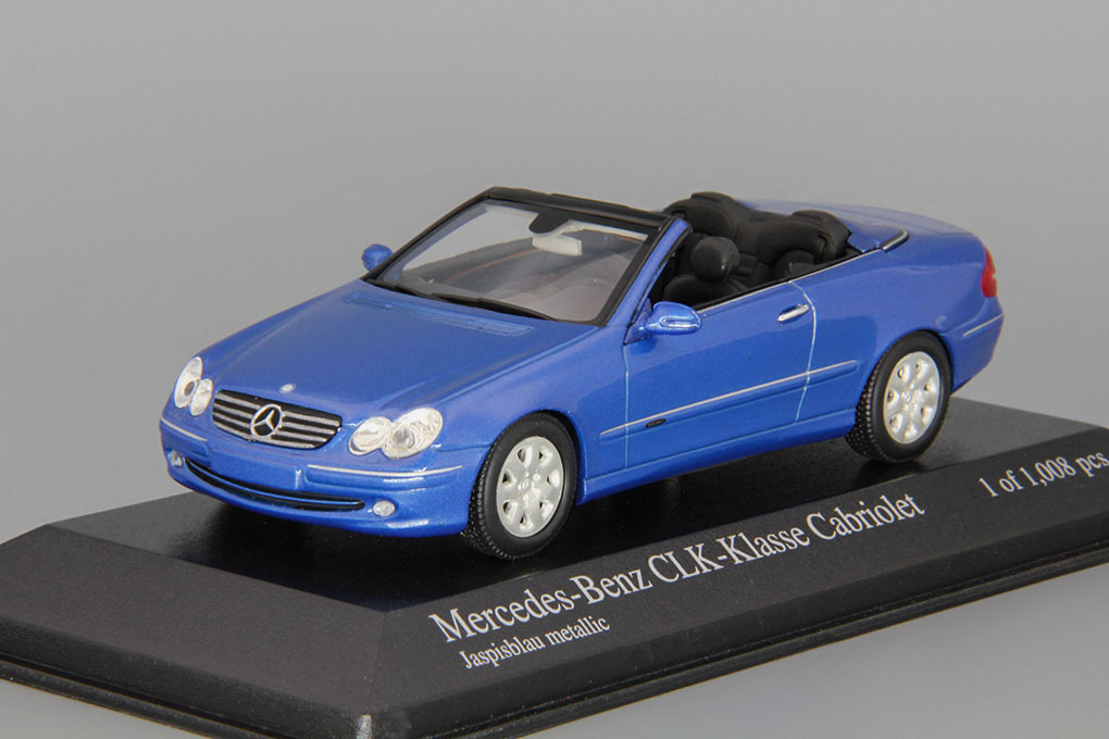 1:43 MERCEDES-BENZ CLK-klasse Cabriolet A209 (W209) (2003), blue metallic - 400031431