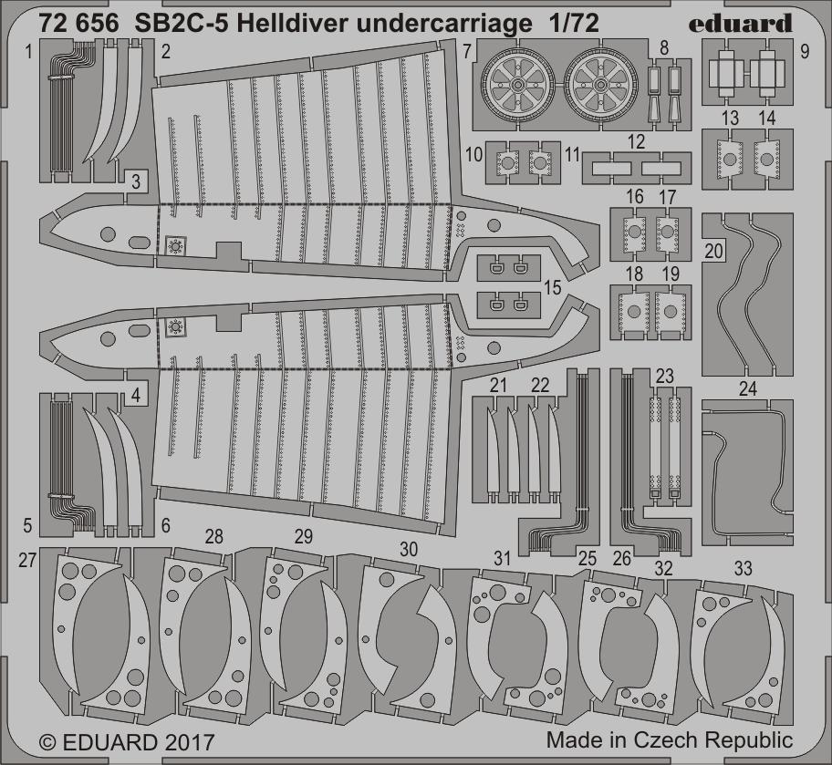 1:72 Фототравление для SB2C-5 Helldiver шасси - 72656