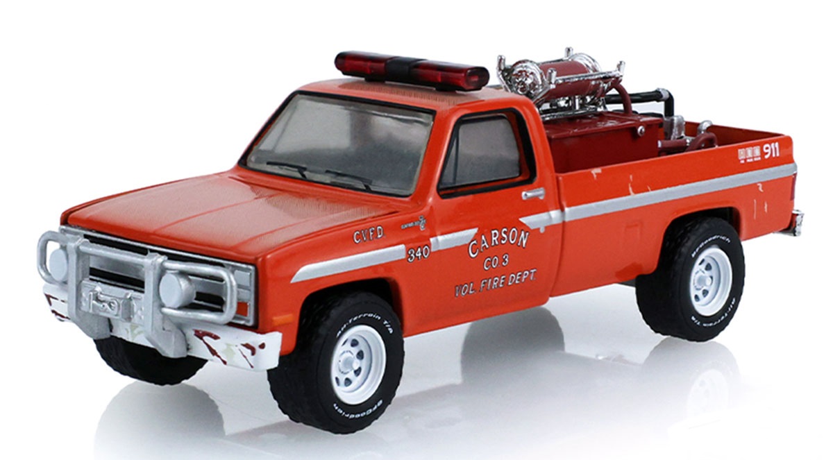1:64 CHEVROLET C20 Custom Deluxe Brush Truck, Carson Volunteer Fire Department, Carson, Virginia (1982), red - 30578