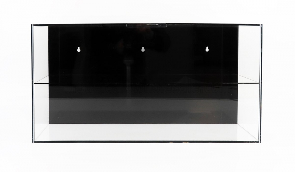 1:2 VETRINA DISPLAY BOX Hight Quality Showcase For Up To 6 Helmets Or 4 Modelcars 1/18 Lungh.length Cm 58 X Largh.width Cm 15.5 X Alt.height Cm 30.5, Black Backside - CK99918008