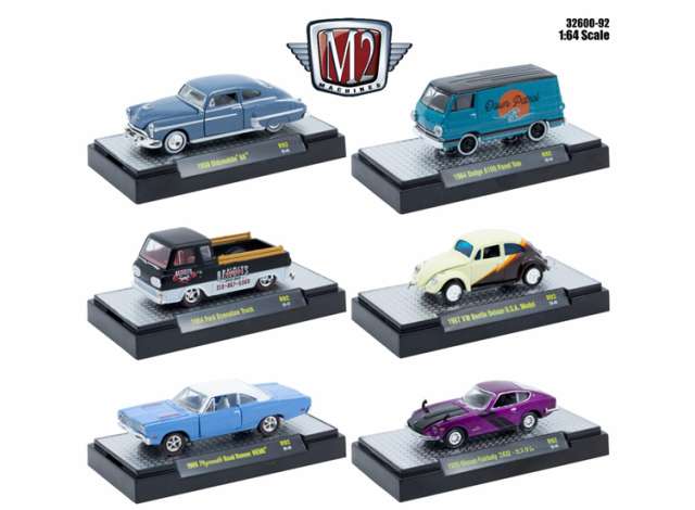 1:64 M2 Machines Auto-Thentics, серия 92, набор из 6 моделей - 32600-92~6