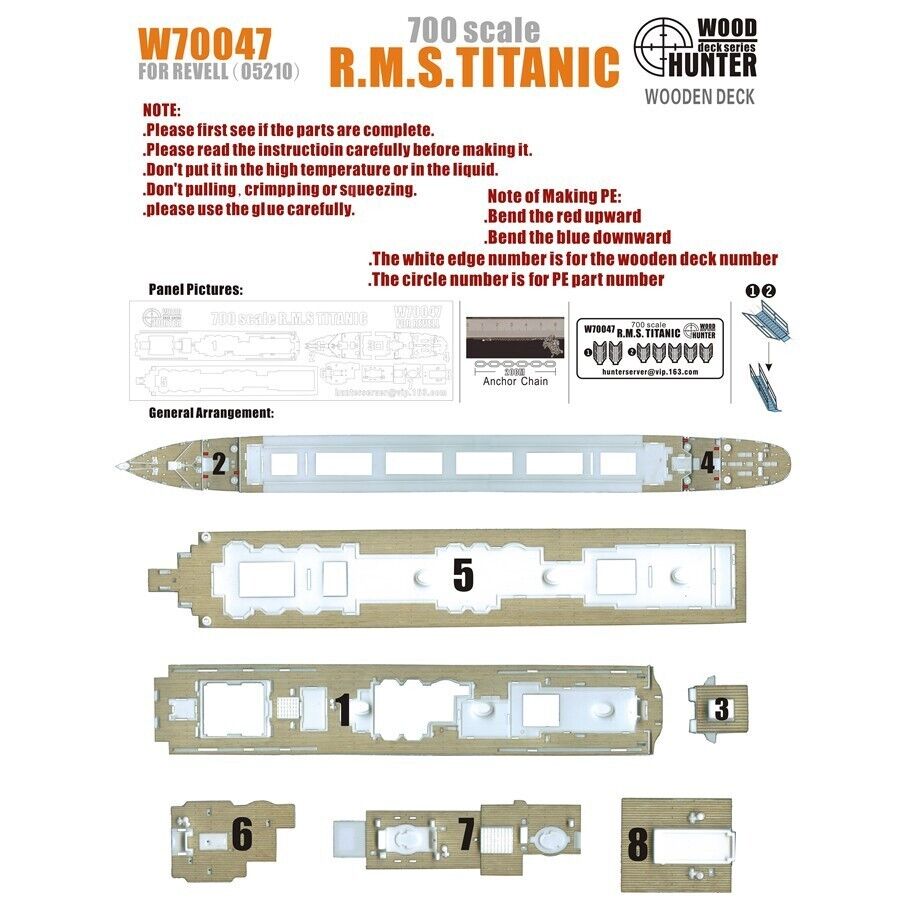 1:700 Набор деталей R.M.S TITANIC (Revell 05210) - W70047