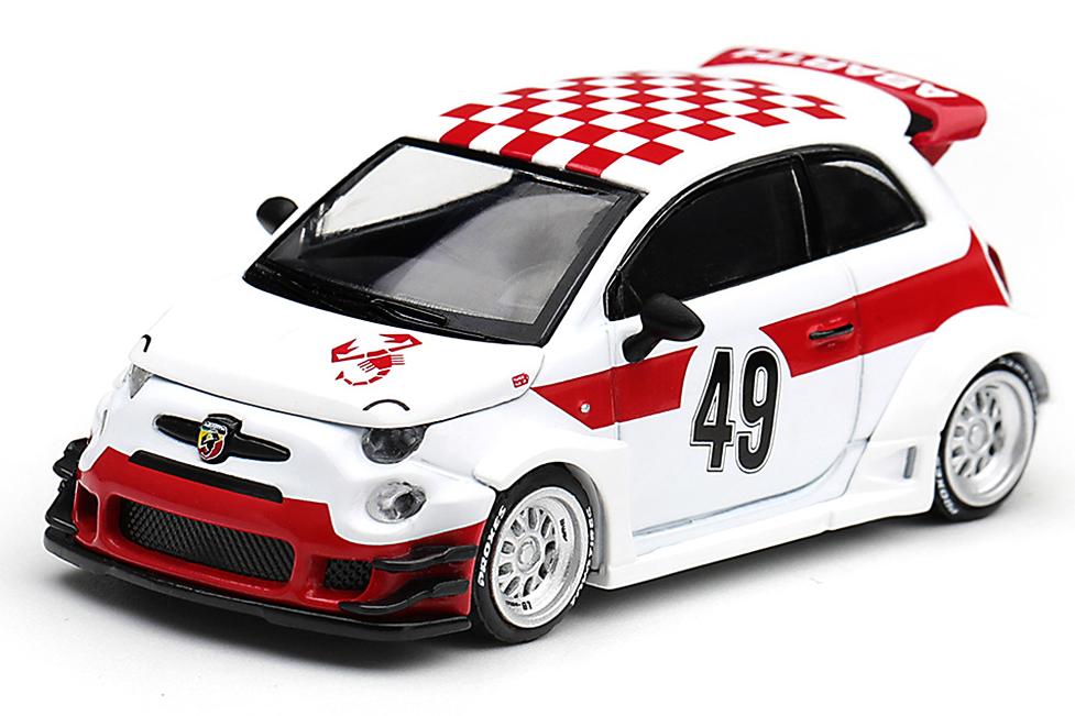 1:64 FIAT 595 Abarth LB-Works X Abas Works 1000 TC Tribute RHD (2026), white / red - MGT01325-R