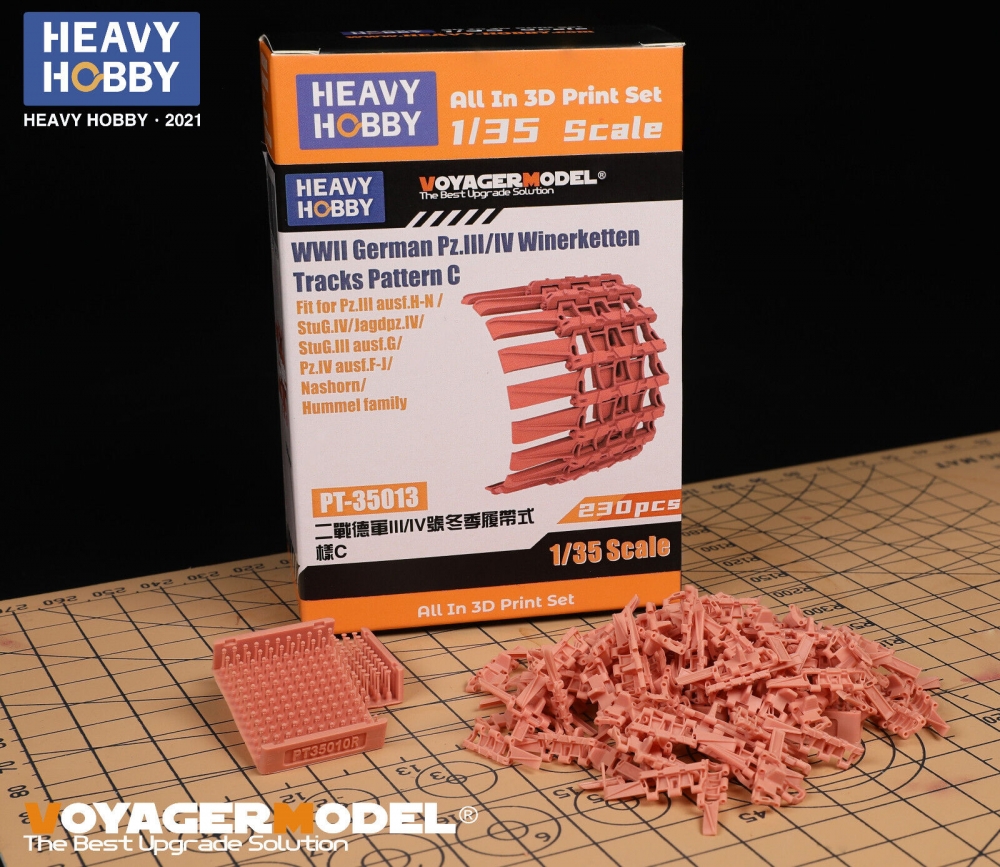 1:35 WWII German Pz.III/IV Winterketten Tracks Pattern C (Fit for Pz.III ausf.H-N /StuG.III ausf.G/Pz.IV ausf.F-J/StuG.IV/Jagdpz.IV/Nashorn/Hummel family ) - PT35013