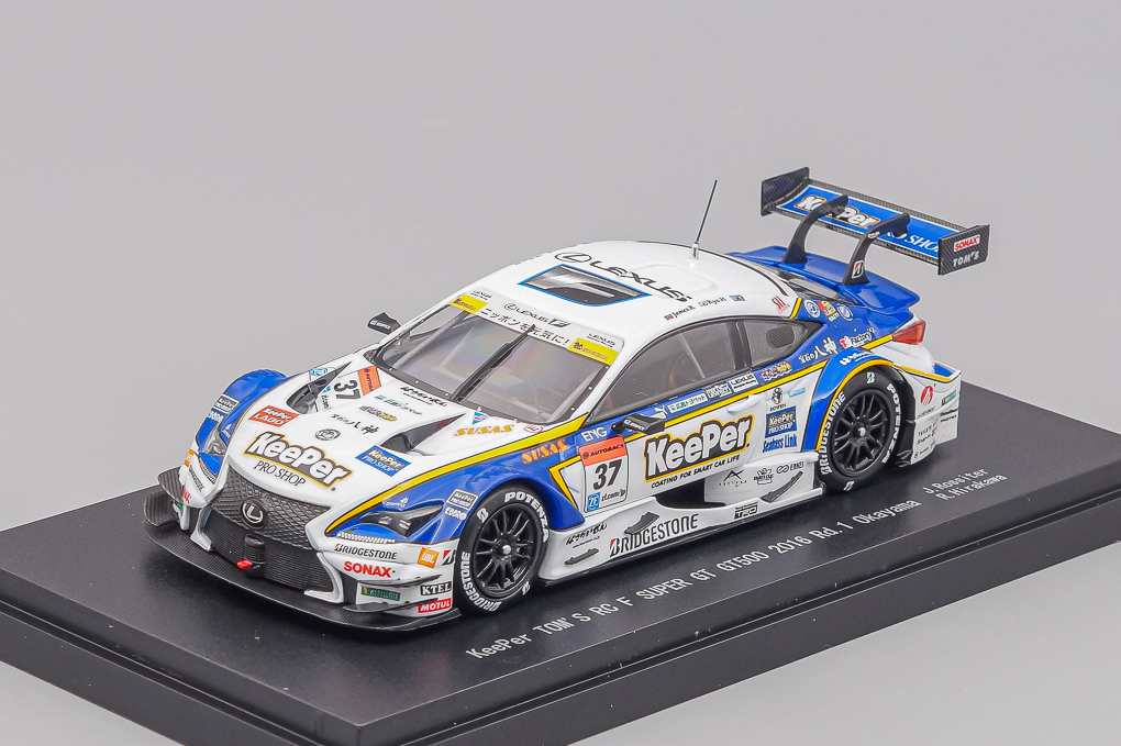 1:43 LEXUS RC F #37 SuperGT 500 Okayama 2016 Rossiter - Hirakawa, white / blue - 45385